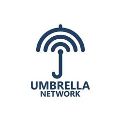Umbrella network logo template design