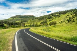 Picturesque road along the Gatton Clifton Rd, Queensland, Australia