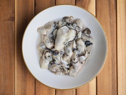 Fresh seafood oysters, food, cooking ingredients