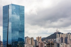Partial view of the Concórdia Corporate building, in the economic center of Nova Lima, Minas Gerais, Brazil.