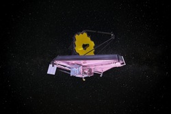 James Webb Space Telescope in Space. This image elements furnished by NASA