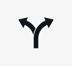 Arrow, two way direction icon. Vector illustration, flat design