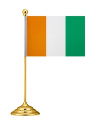 Cote d'Ivoire flag. Ivory Coast flag.