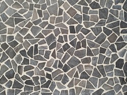 Grey print camouflage pattern. Old ceramic floor pattern tile texture background 