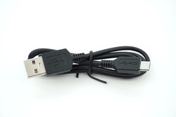 Charging cable or data cable micro usb 2.0 for electronic devices on white background