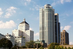 condominiums and university buildings in downtown Milwaukee, Wisconsin