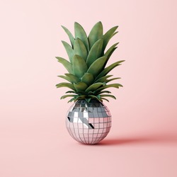 Disco ball pineapple concept