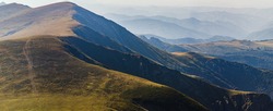 View from peak Botev, Stara planina mountain, Bulgaria