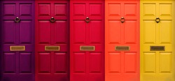 Colourful English Doors