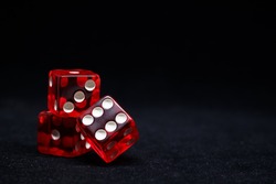 Sicbo dice on black background