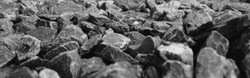 Rocks, small rocks or gravel Used for construction of buildings, roads and for landscaping (close-up).