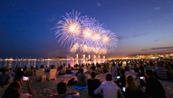 Firework Cannes city