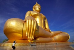 Golden Big Buddha at Wat Muang, Ang Thong Province, Thailand