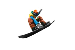 Isolated Snowboarding Photo