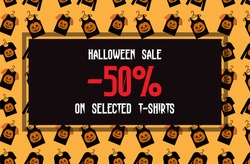  Halloween Themed T Shirts Pattern Background for Spooky Edgy Look SALE clearance text template for shopping clothes sellers