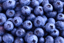 Background of Fresh Ripe Sweet Blueberries