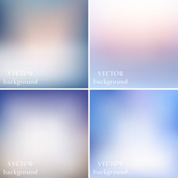 Set of blue blurred smooth winter backgrounds EPS10. For mobile app, book cover, booklet, poster, web sites, annual reports. blue