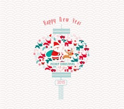 Chinese christmas and New Year Element design
