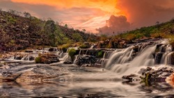 Waterfalls of Couros at Chapada dos Veadeiros. Brazil - GO