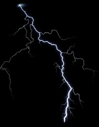 Thunder and lightning on a black background