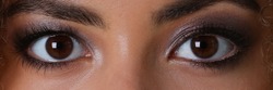 Eye of a black woman shot large macro
