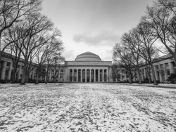 Massachusetts Institute of Technology Dome in Winter Black & White
