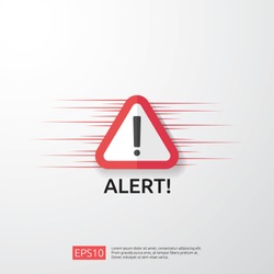 attention warning attacker alert sign with exclamation mark. beware alertness of internet danger symbol. shield line icon for VPN. Technology cyber security protection concept. vector illustration.