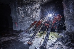 Jumbo Drill Equipment in Underground Copper and Gold Mine