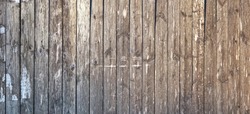 Grey Barn Wooden Wall Planking Wide Texture. Old Solid Wood Slats Rustic Shabby Gray Background.  Dark Hardwood Weathered Square Surface. Grungy Faded Timber Wood Structure. Abstract Web Banner