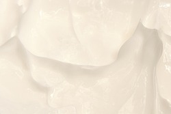 Texture of white cosmetic creme close-up