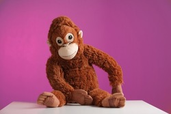 soft toy plush monkey brown