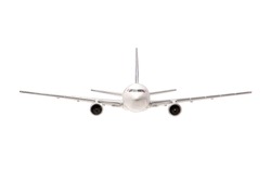.Airplane isolated on white background. All the amenities for the designer.