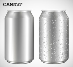 Aluminum cans, Realistic vector
