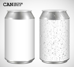 Aluminum cans, Realistic vector 