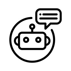 Chatbot icon. Line vector. Isolate on white background.