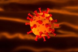 Coronavirus, Covid-19, SARS, SARS-CoV, virus 2020 , MERS-CoV ,chinese virus .It is a representative photograph of Coronavirus (COVID-19) circulation in human blood.Similar viruses are spread in cough 