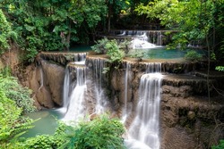 Beautiful water fall in the forest,Thailand.