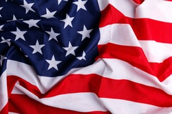 American flag close up