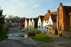 A beautiful English village in the evening
