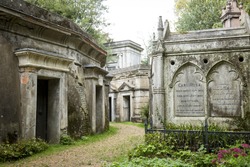 Highgate Cemetery, Highgate, London. There are approximately 170,000 people buried in around 53,000 graves in Highgate Cemetery, notable for many of the people buried there inc. Karl Marx