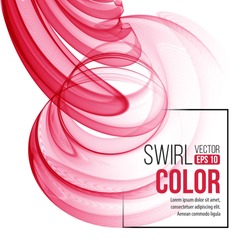 Vector red swirl line abstract background. Vector illustration EPS10