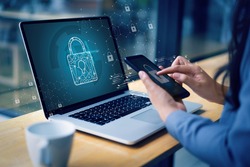 CYBER SECURITY Business  technology Antivirus Alert Protection Security and Cyber Security Firewall Cybersecurity and information technology