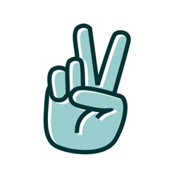 peace symbol, Hand gesture peace sign
