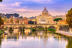 Wonderful view of St Peter Cathedral, Rome, Italy