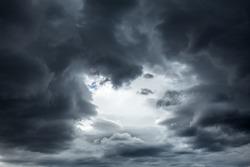 Dramatic sky with stormy clouds