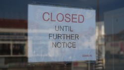 Independent shop closed until further notice due to the COVID 19 coronavirus pandemic, bars, cafes, restaurants, clubs all shut cause of this international crisis 