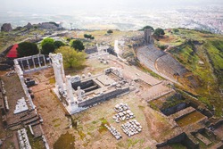 The Acropolis, which means Upper Town “ has the most important remains of Pergamon ancient city in Izmir - Turkey.