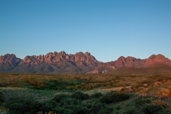 The Organ Mountains of New Mexico under the desert sun