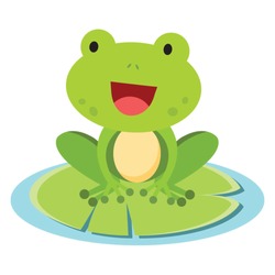 Little frog. Vector illustration of a cute little frog.