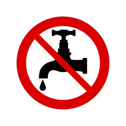 No Drinking Water sign